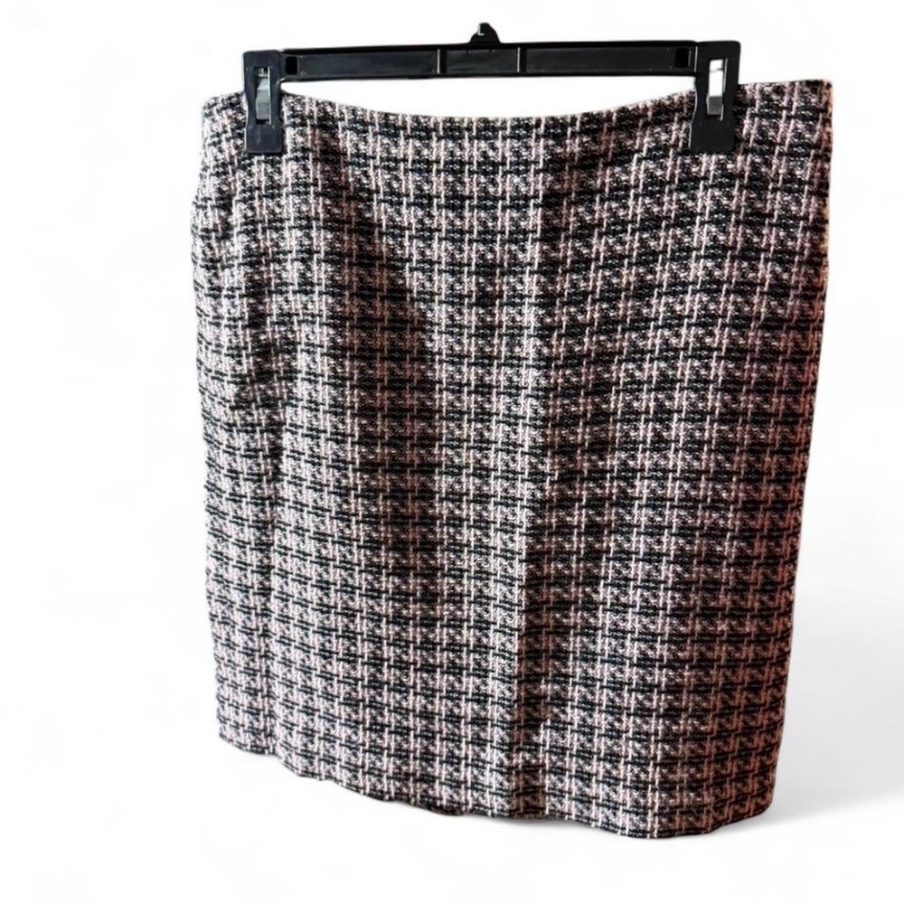 Grace Elements Tweed Skirt Size 12 Black Pink Textured